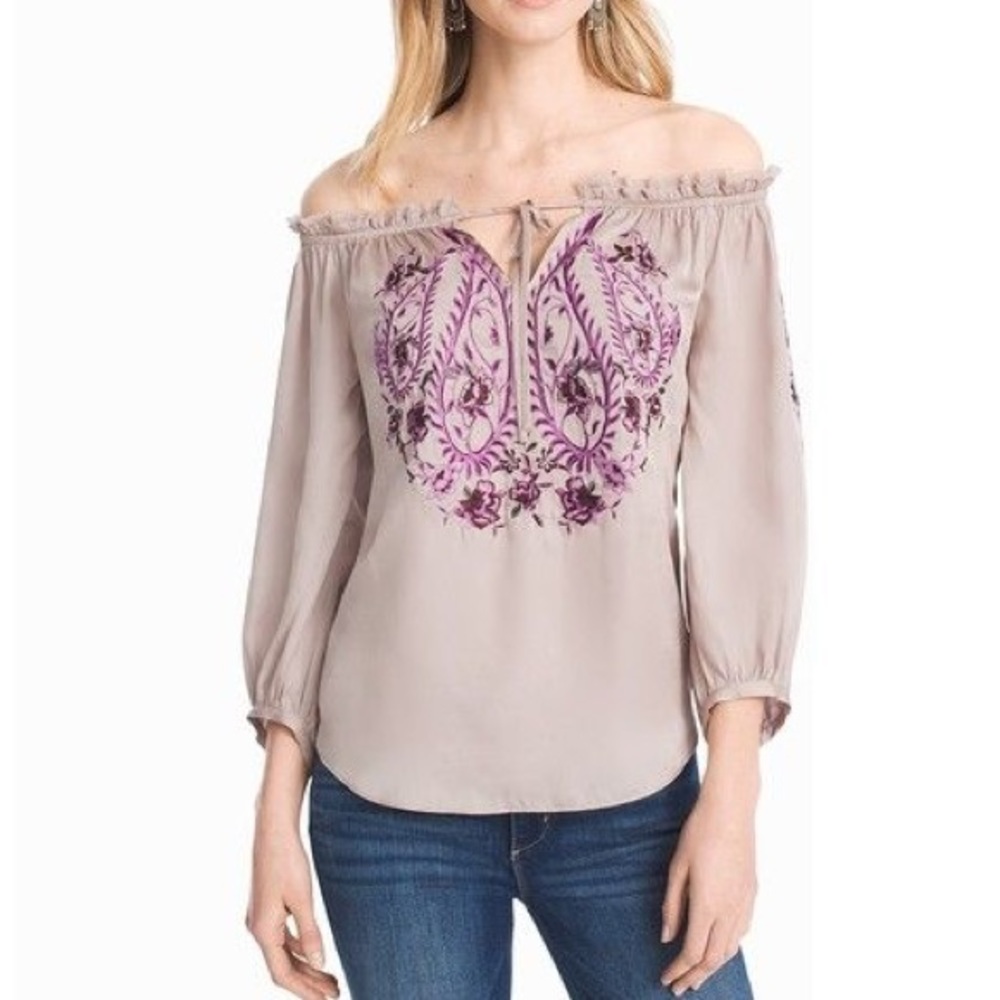 White House black market off shoulder top